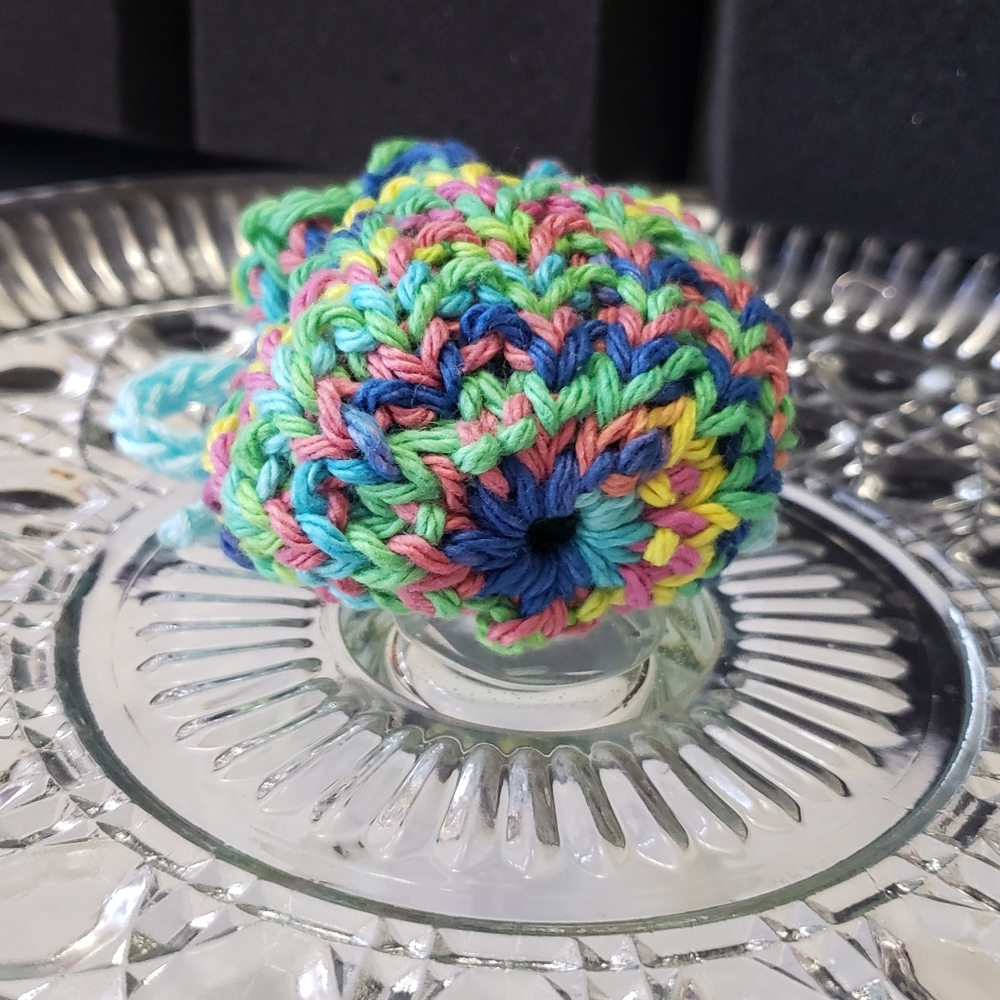 Colorful Knit Drawstring Pouch - Picture 3 of 5